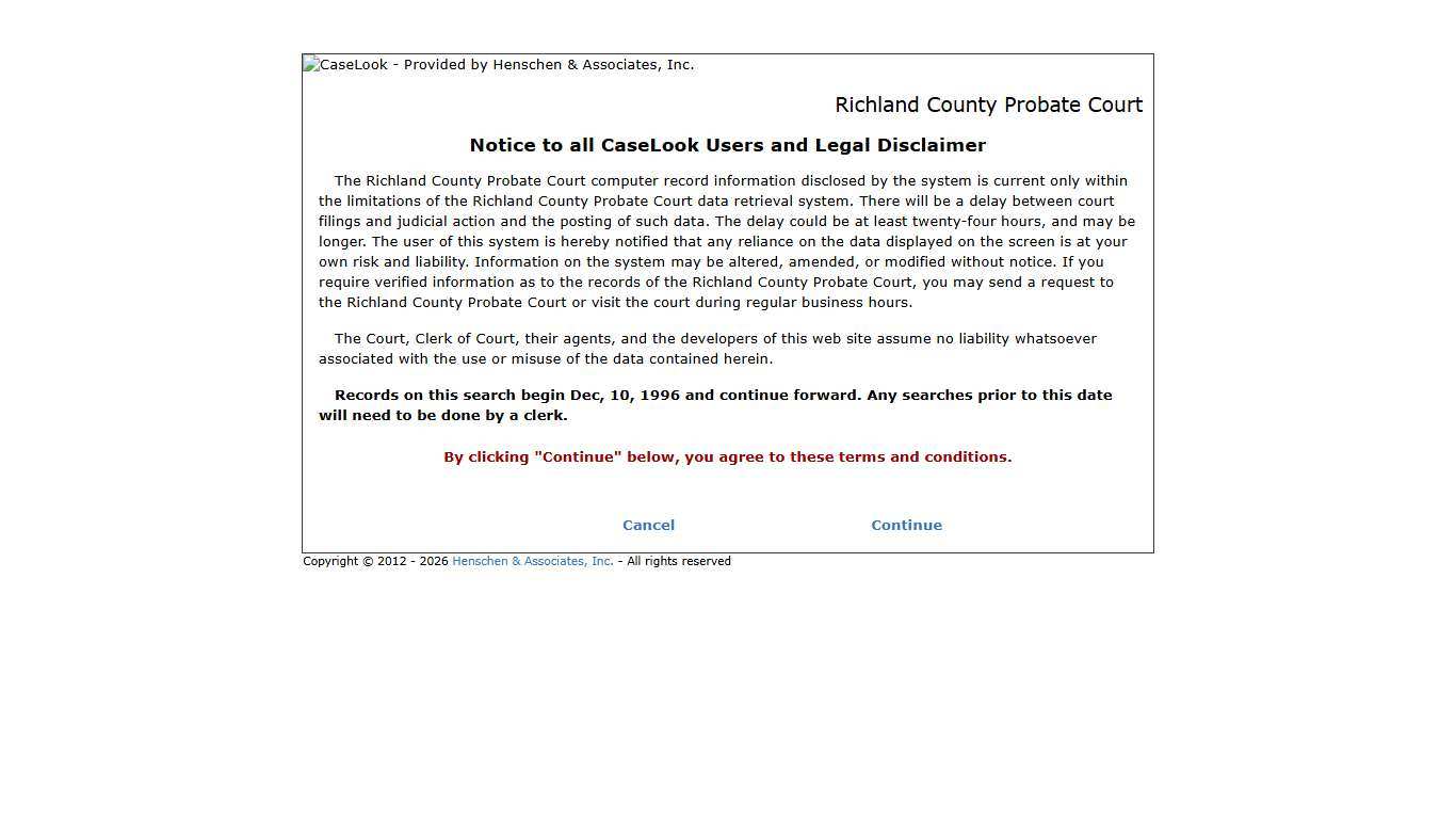 Richland County Probate Court - Record Search